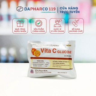 Kẹo cam ngậm tuổi thơ VITA C GLUCOSE (Gói 24 Viên ngậm) - Bổ sung Vitamin C, Tăng đề kháng DINHDUONGPLUS DD201 1