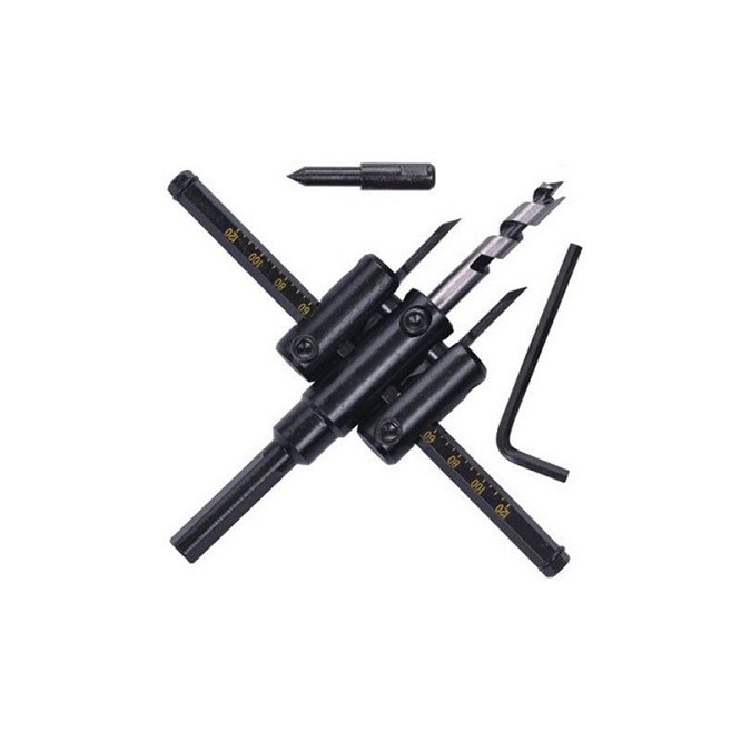 Mũi Khoan Khoét Gỗ - Thạch Cao Lỗ Tròn 30-120mm Điều Chỉnh Linh Hoạt Thông Minh