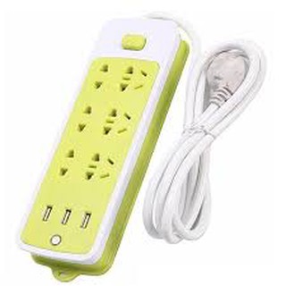 Ổ điện xanh chống giật 3 cổng usb