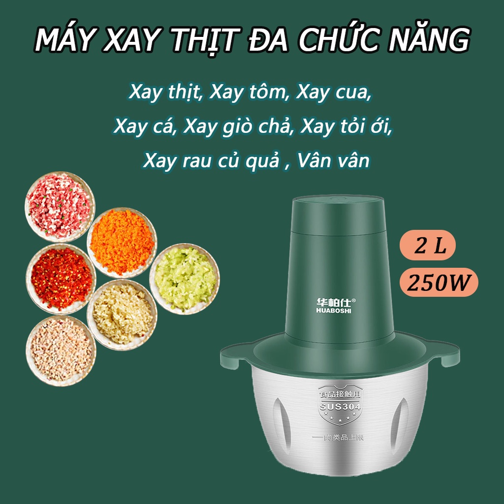 máy xay thịt,đa năng-xay thực phẩm -（2-3L） - Máy say tôm, cua, cá, tỏi ớt, rau củ quả-XQY-71