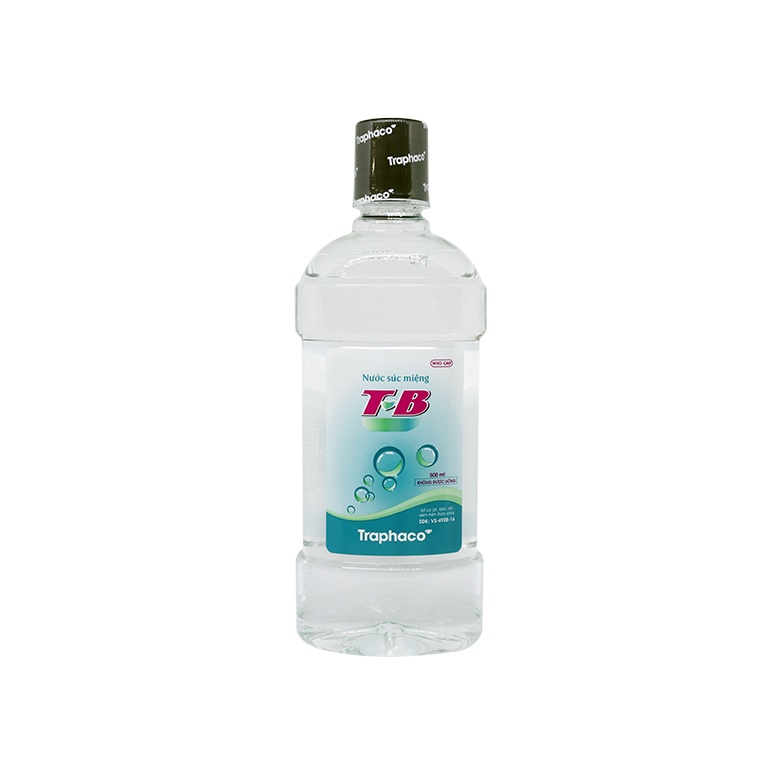 NƯỚC SÚC MIỆNG T-B TRAPHACO 500 ml - ngừa mảng bám, sâu răng -sát trùng răng miệng, họng, chữa viêm họng, viêm lợi