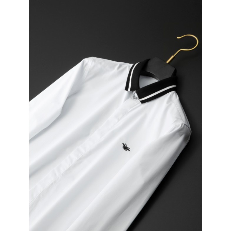 Áo sơ mi nam logo thêu ong vàng, vải chuẩn hàng Shop - ẢNH THẬT