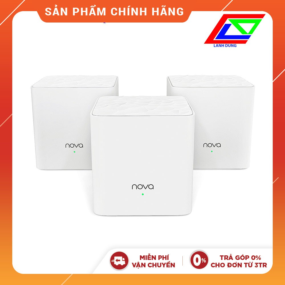 Bộ 3 Thiết bị phát Wifi Tenda Nova MW3 - cao cấp công nghệ Mesh - chính hãng BH 36 tháng