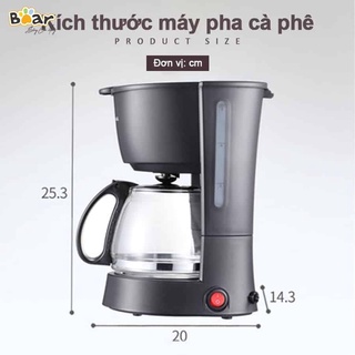 Máy pha cafe mini máy pha trà Bear CF-B06V2 600ml bảo hành 12 tháng