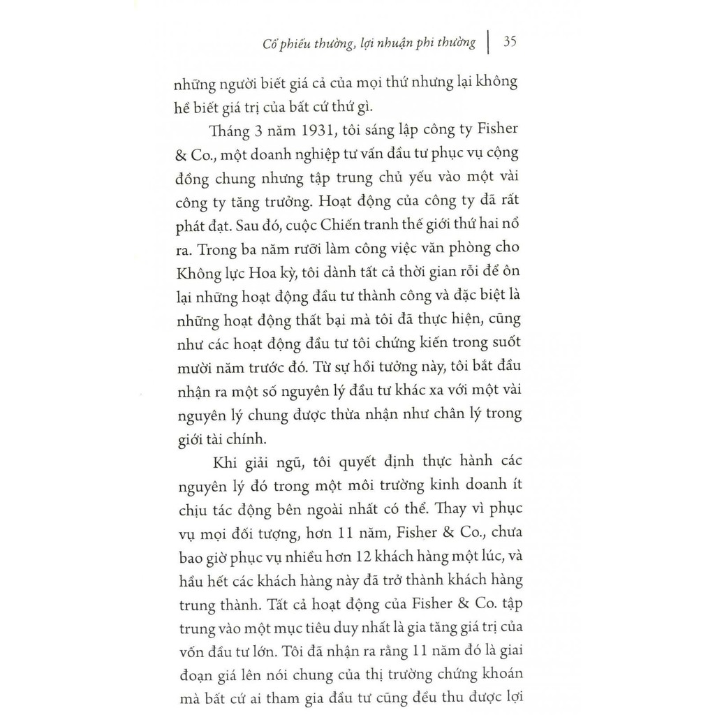 Sách Cổ Phiếu Thường Lợi Nhuận Phi Thường - Philip A. Fisher