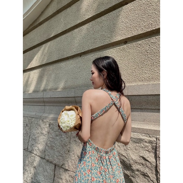 LEMONCHICVN - Đầm dài hở lưng dây đan chéo - D210