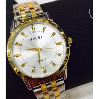 Đồng hồ nam Halei chính hãng dây mạ bạc vàng chống nước