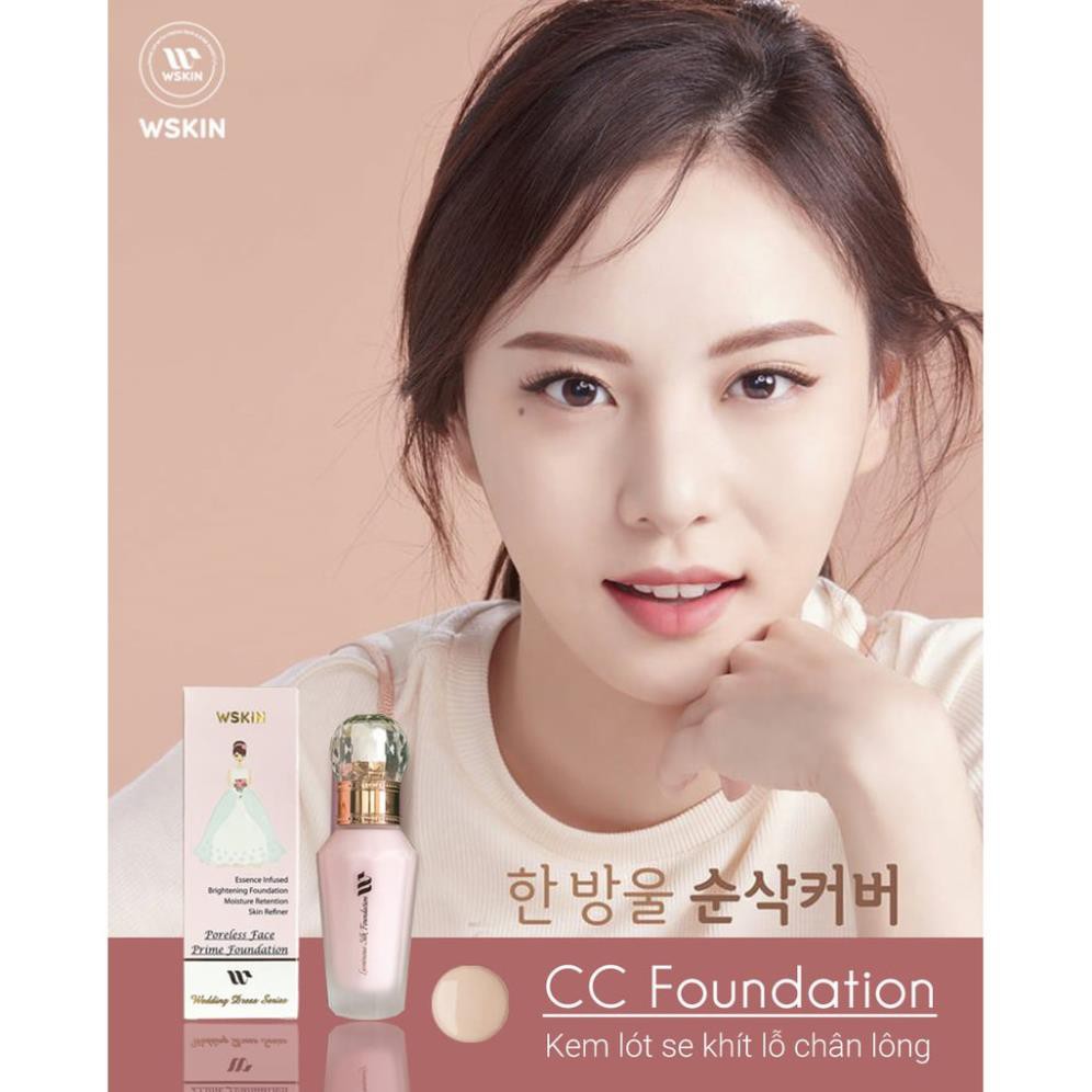 KEM NỀN BB FOUNDATION TÔNG TỰ NHIÊN #01& TÔNG SÁNG TRẮNG #02 - WSKIN Luminous Silk Foundation