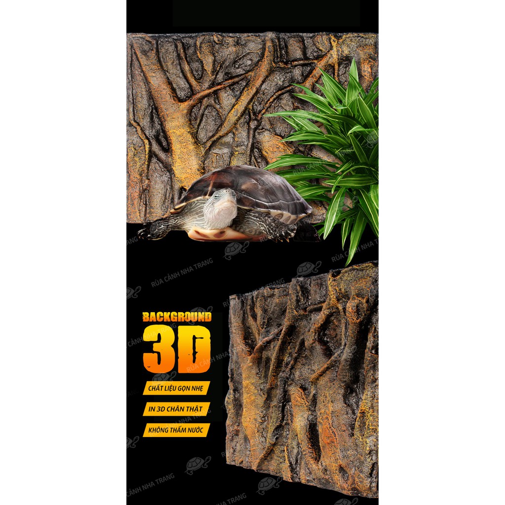 Phông Nền 3D giả đá, tấm nền giả cây trang trí cho bò sát, nền xốp sốp·decor hồ cá trang trí phong cảnh