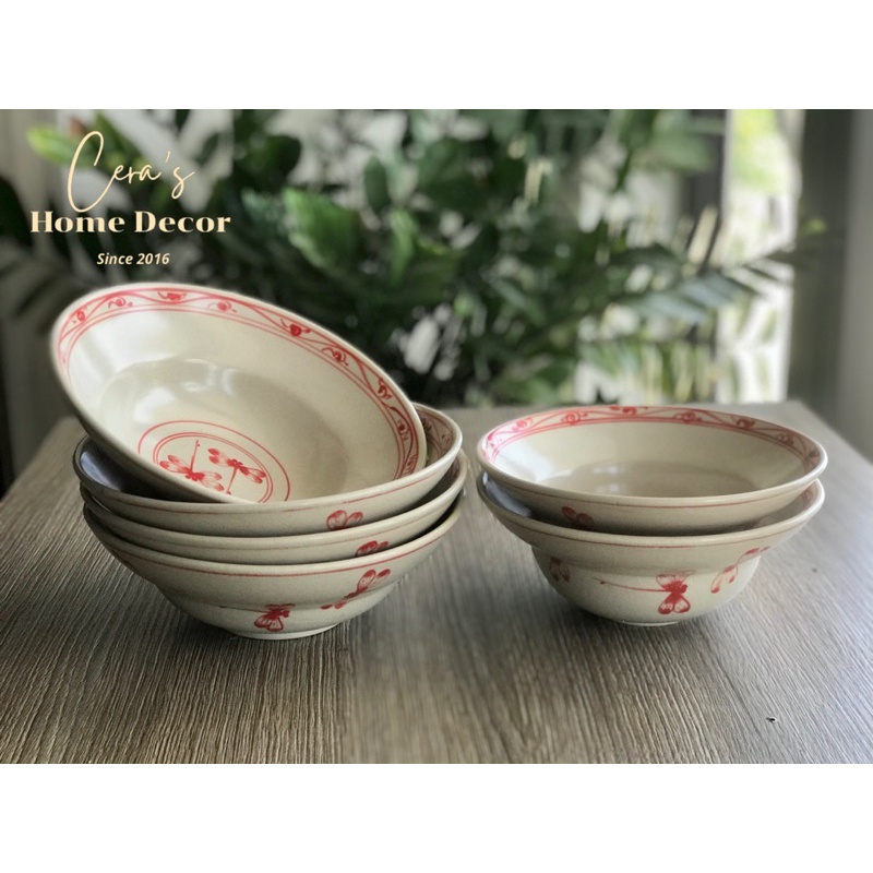 Bát / Tô chiết yêu men rạn giả cổ Gốm Bát Tràng hoạ tiết vẽ tay