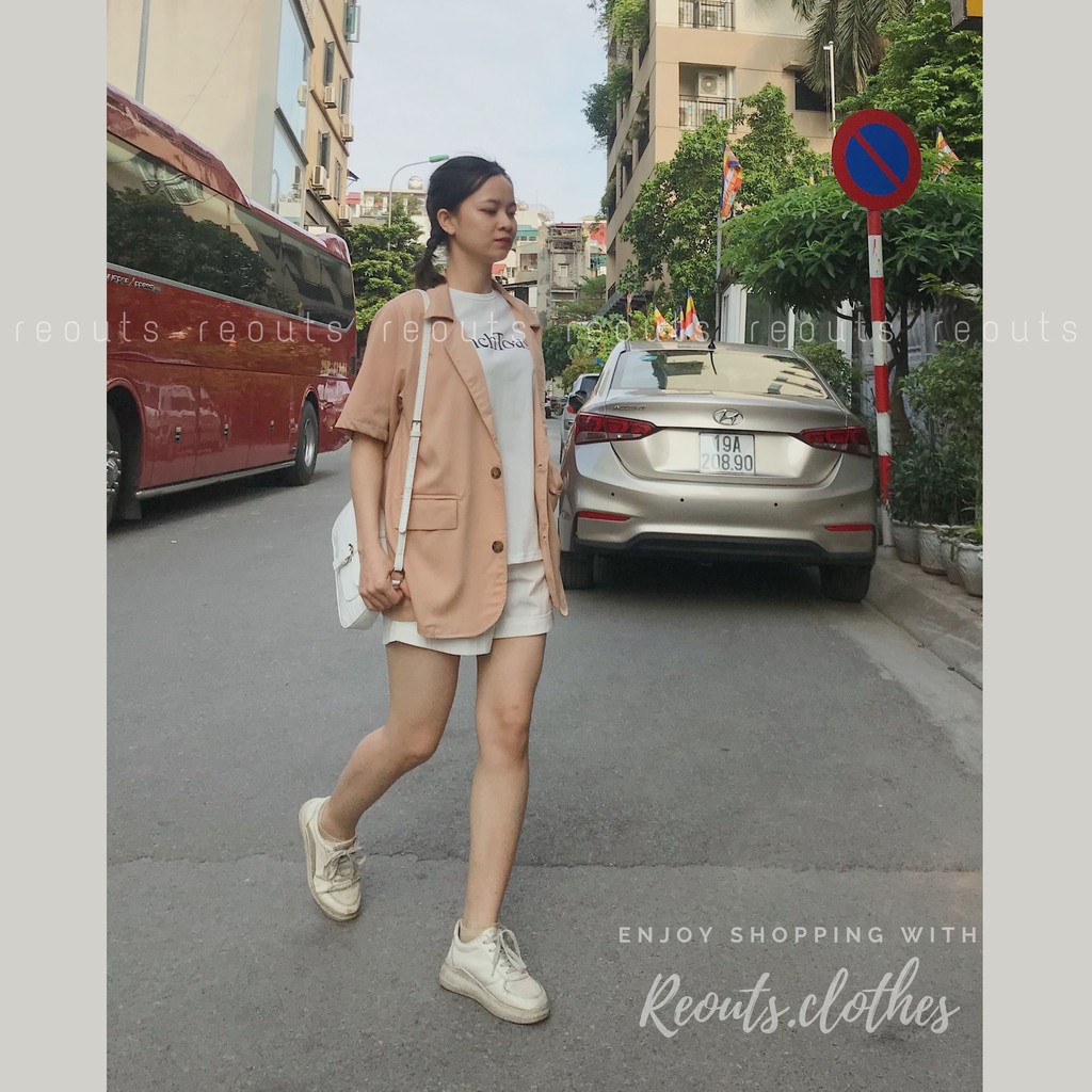 Áo vest nữ tay lỡ Blazer tay lỡ ảnh thật Thời trang nữ Reouts | BigBuy360 - bigbuy360.vn