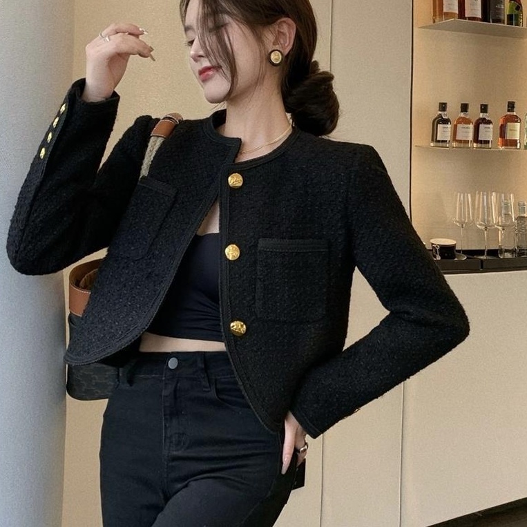 Áo dạ tweed thu đông thời trang cho nữ con đỏng đảnh AO048