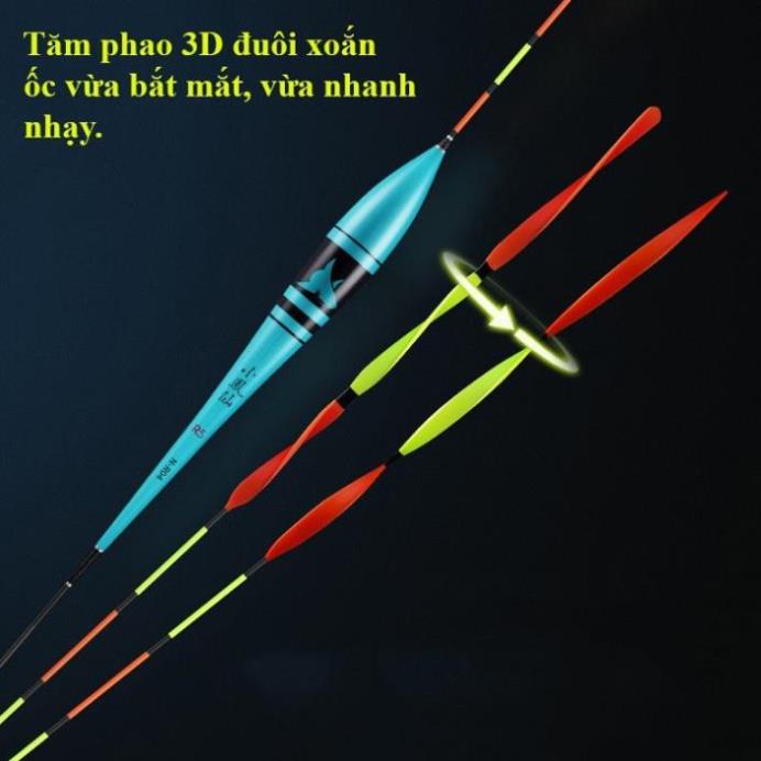 Phao Câu Đài Nano Shark Phao Câu Cá Tăm phao 3D Đầu Xoắn Truyền Thông Tin Siêu Nhạy Cao Cấp PC20 đồ câu FISHING_HD