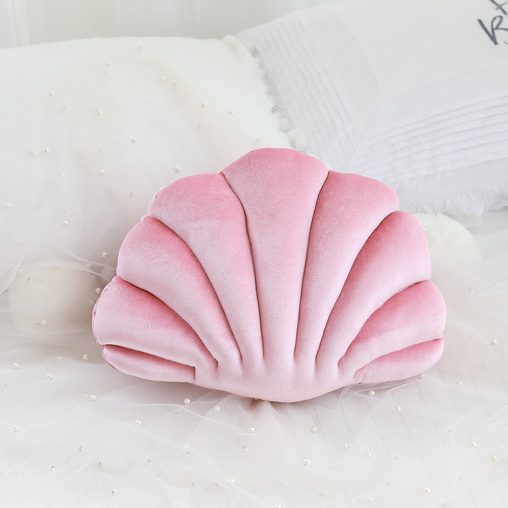 Gối Nhồi Bông Hình Vỏ Sò Sáng Tạo Trang Trí Đa Ứng Dụng