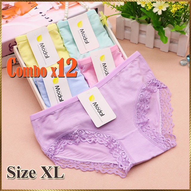 [Mã 12FASHIONSALE1 giảm 10K đơn 50K] Quần Lót Modal Phối Ren Êm Mềm Thoáng Khí | WebRaoVat - webraovat.net.vn