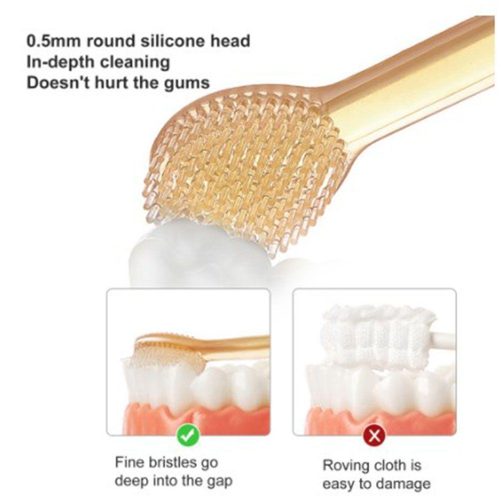 1 Bộ Bàn Chải Đánh Răng Silicone Cấp Thực Phẩm Cho Bé Sơ Sinh 0-18 Tháng