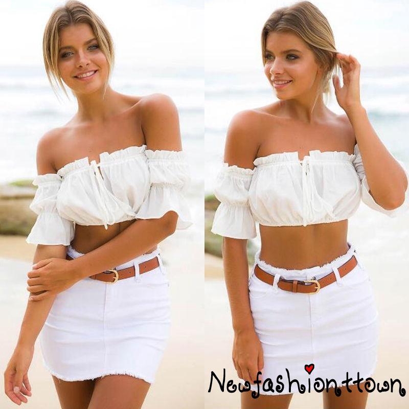 Set Chân Váy Và Áo Thun Tay Ngắn Thời Trang Quyến Rũ Cho Nữ