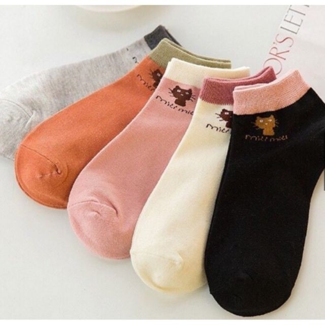 Combo 10 đôi tất mèo cổ ngắn cho nữ