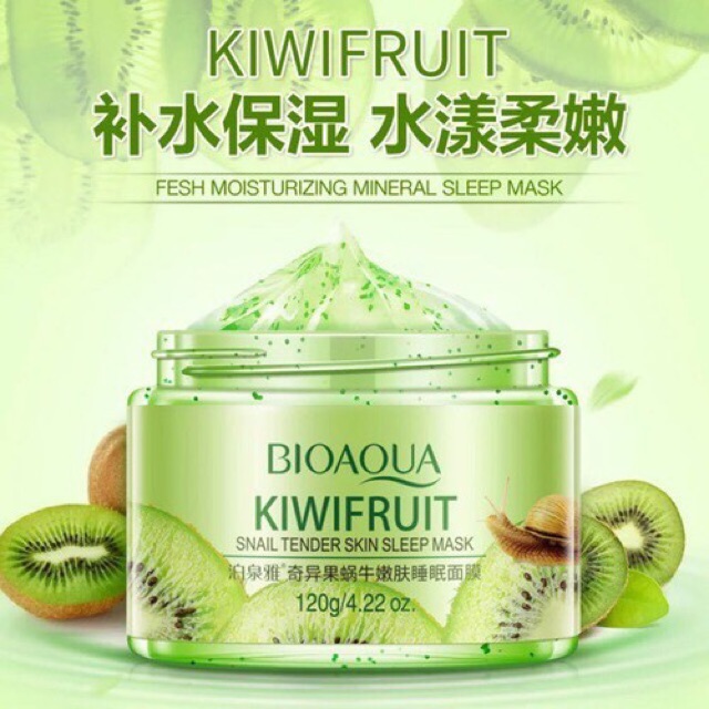 Mặt nạ ngủ hoa quả Bioaqua Kiwifruit Pomegranate