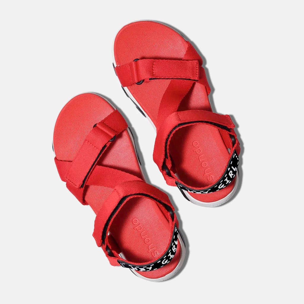 Giày Sandals SHONDO Girly đế trắng quai đỏ GIM0060