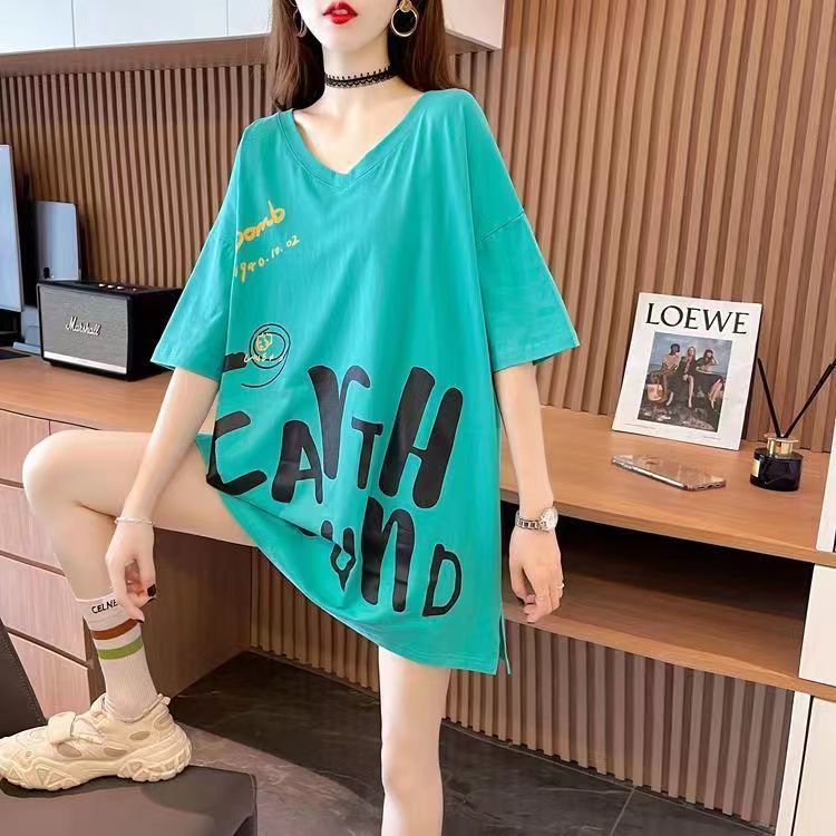 Áo Thun Tay Ngắn Dáng Rộng Plus Size Phong Cách Hàn Quốc Thời Trang Mùa Hè Cho Nữ