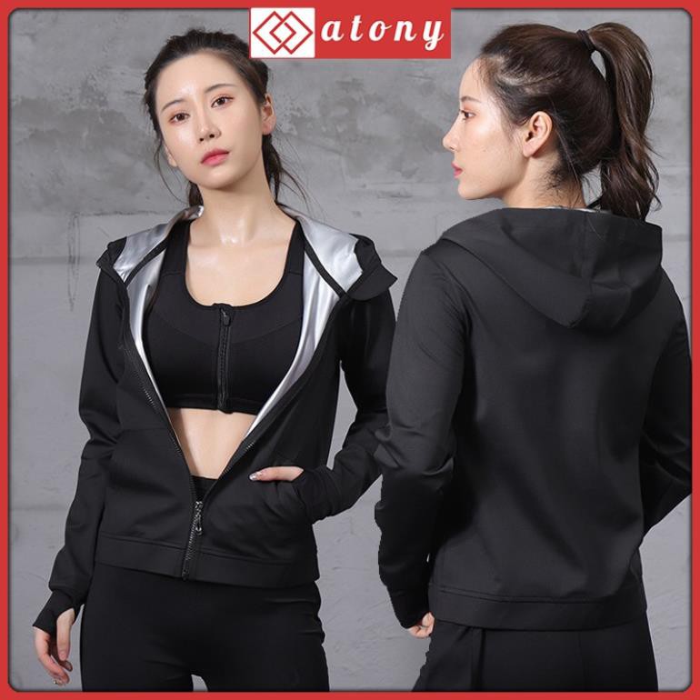 Áo Giảm Mỡ ATONY - Áo Khoác Tập Gym, Zumba, Aerobic, Chạy Bộ Giúp Giảm Cân, Sinh Nhiệt, Đổ Mồ Hôi  ྇