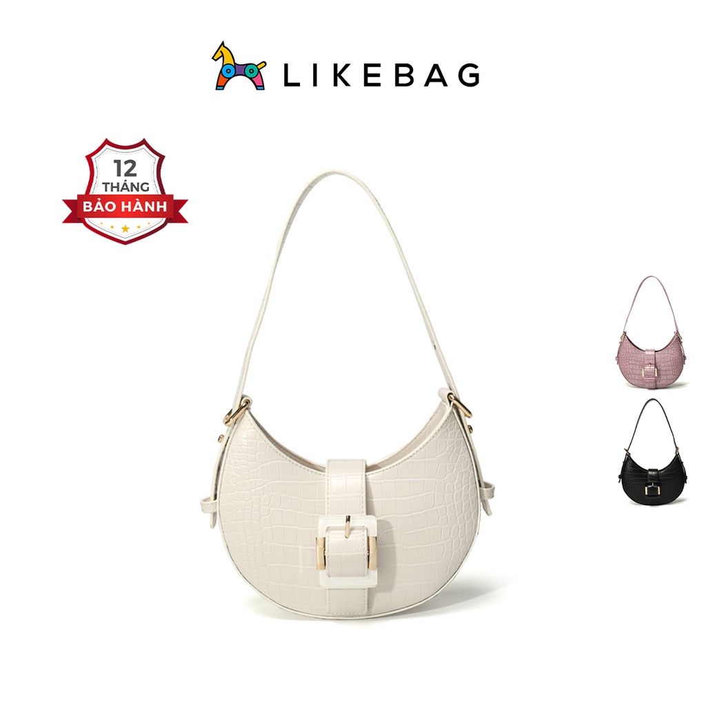 Túi xách nữ đeo vai LIKEBAG da cá sấu dáng thuyền thời trang 9909 - LIBAGI