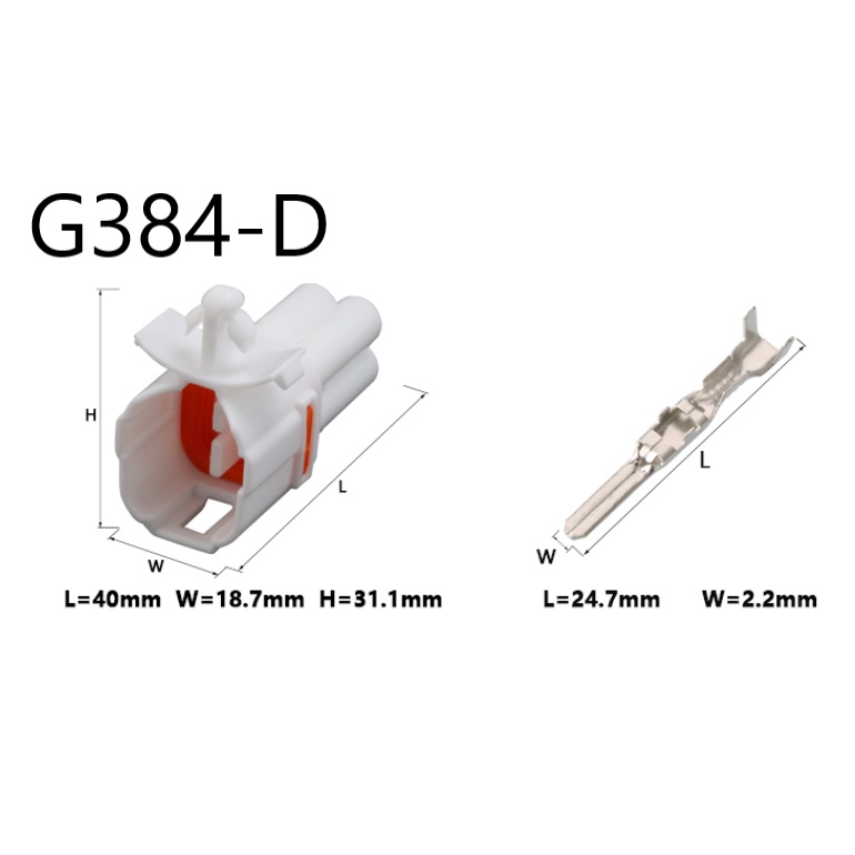 G384-Giắc cắm Đầu nối chống thấm nước 4 lỗ đèn pha 2.2mm