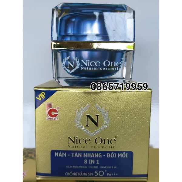 NiCe One kem nám tàng nhang đồi mồi 8 IN 1  hộp lớn 40g
