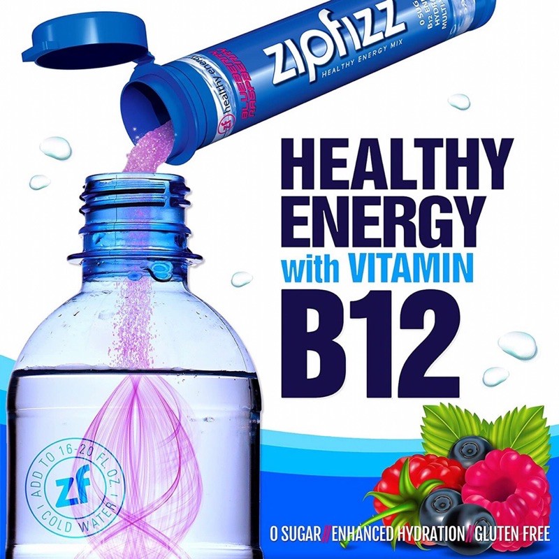 Bột uống trái cây bổ sung Vtmin,tăng năng lượng Zipfizz -Mỹ