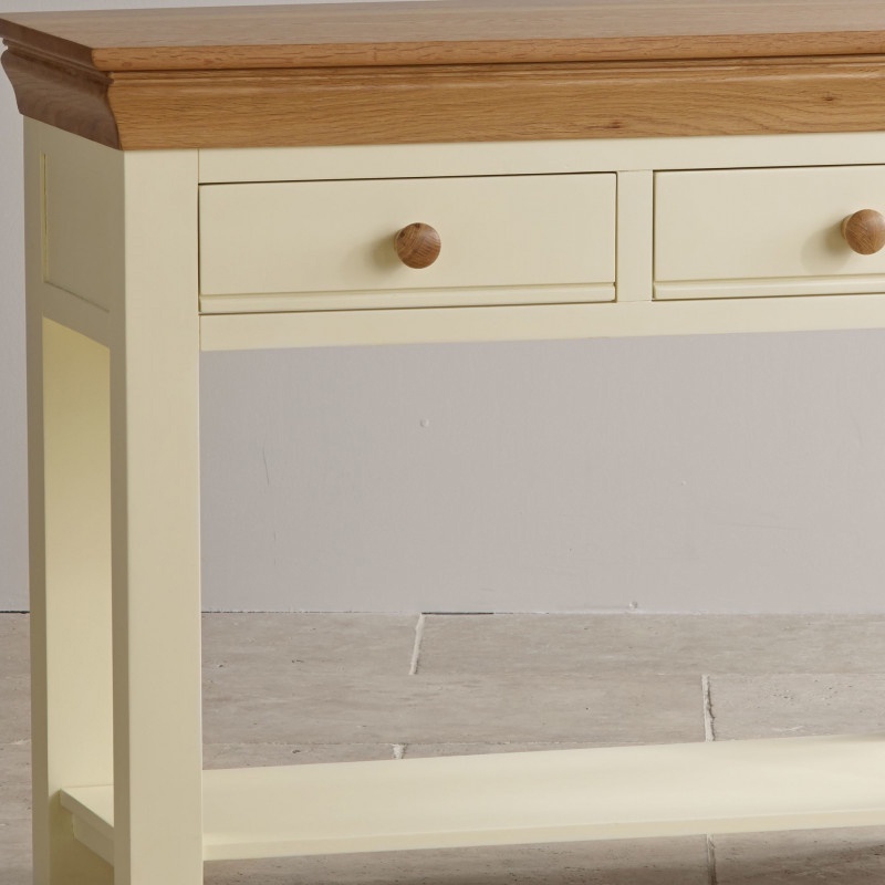 Bàn console 2 ngăn kéo Country Cottage gỗ sồi IBIE