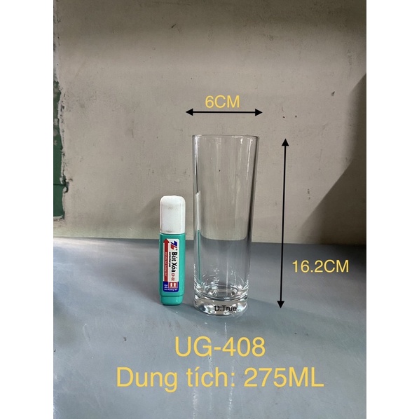 Bộ 6 Ly Ống Thuỷ Tinh Thái Lan 255ML-340ML Uống Cà Phê, Nước Lọc, Sinh Tố,… UG-305, UG-312, UG-393, UG-408