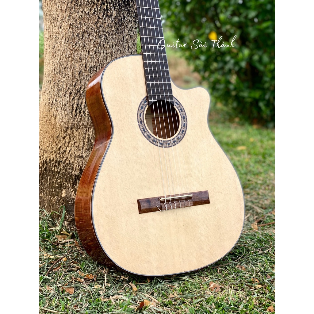 Đàn Guitar Classic ST-C4 Gỗ Điệp Có Kè lưng Gỗ Còng Cườm Tặng Full Box Phụ Kiện