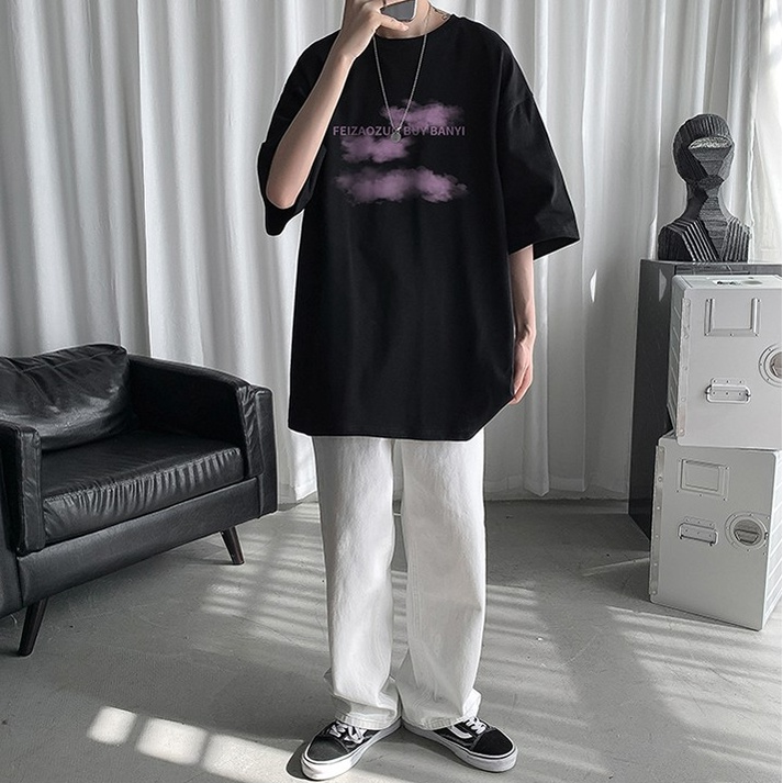 Áo Thun Nam Ngắn Tay Màu Trơn áo phông nam In Hình Thời Trang áo thun kiểu nữ phong cách Hàn Quốc áo thun thể thao bông áo phông form rộng unisex áo phông rộng