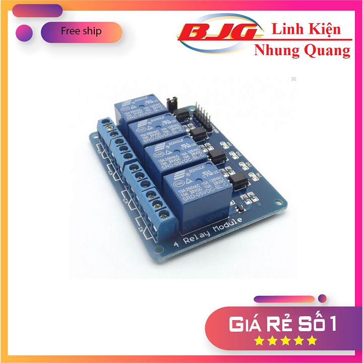 Module Relay 5v 4 kênh Với Opto Cách Ly - Linh kiện điện tử tuhu
