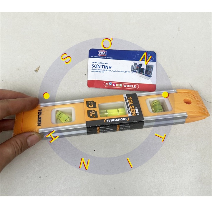 Thước thủy mini 22,5cm Tolsen 35059 có từ
