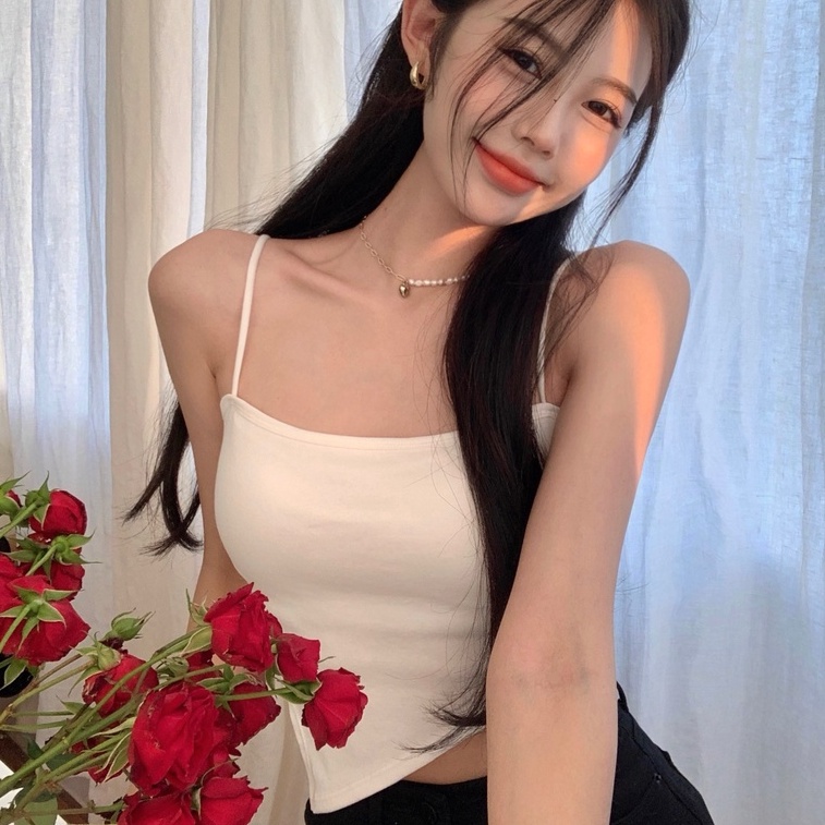 【ZHELIHANGFEI】 / Áo Yếm Không Đều Có Đệm Ngực