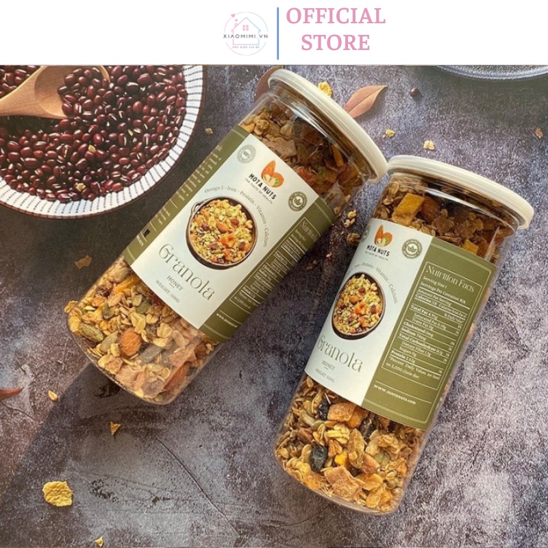 Ngũ cốc ăn sáng Gra.nola nhập khẩu siêu hạt hộp 500g Xiaomimi D2.023