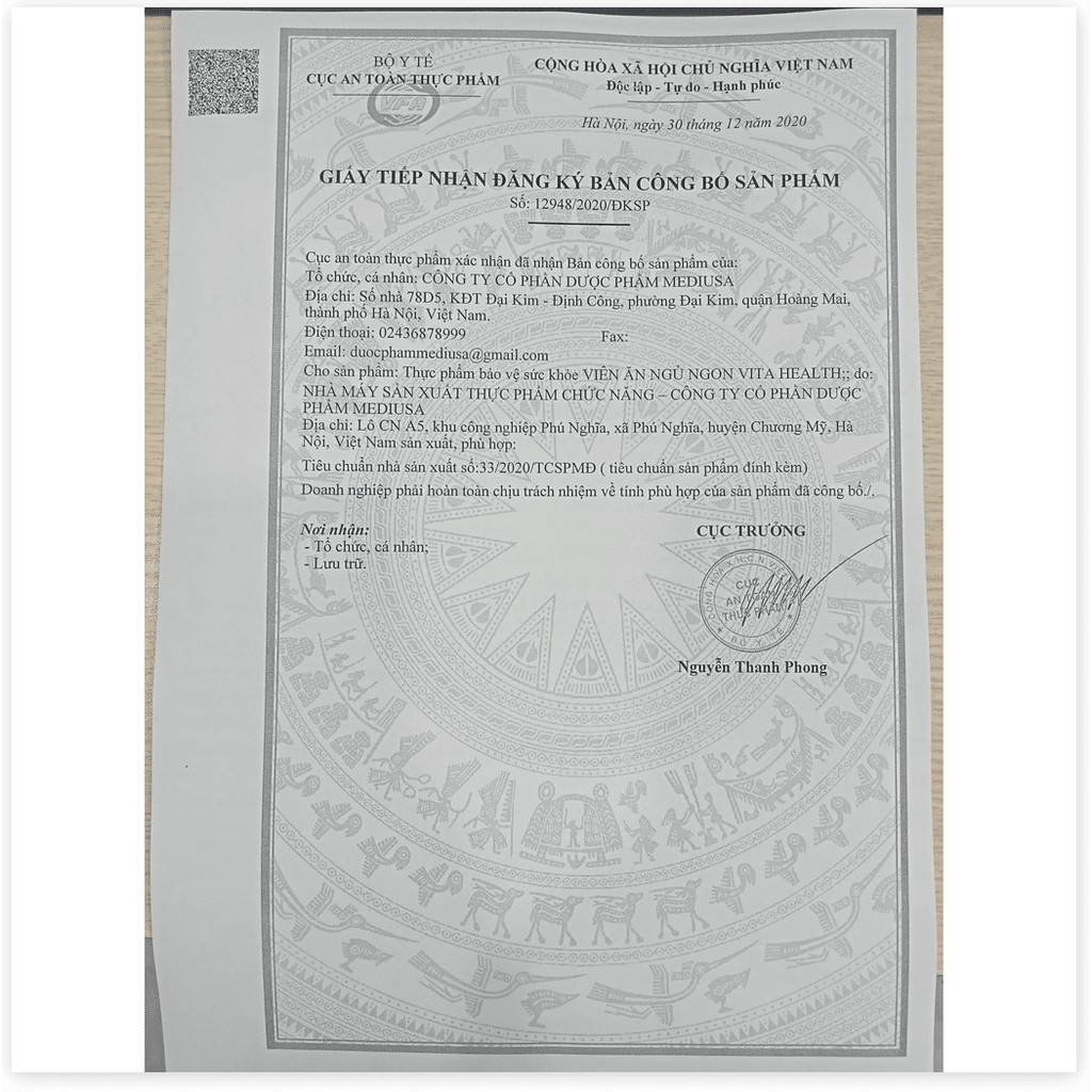 Viên ăn ngủ ngon Vita Health - Hộp 60 viên