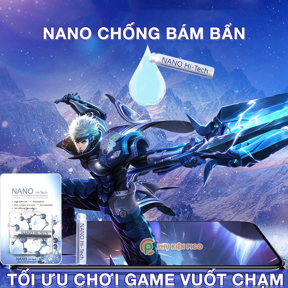 Chai phủ Nano phủ màn hình điện thoại chống bám mồ hôi và vân tay