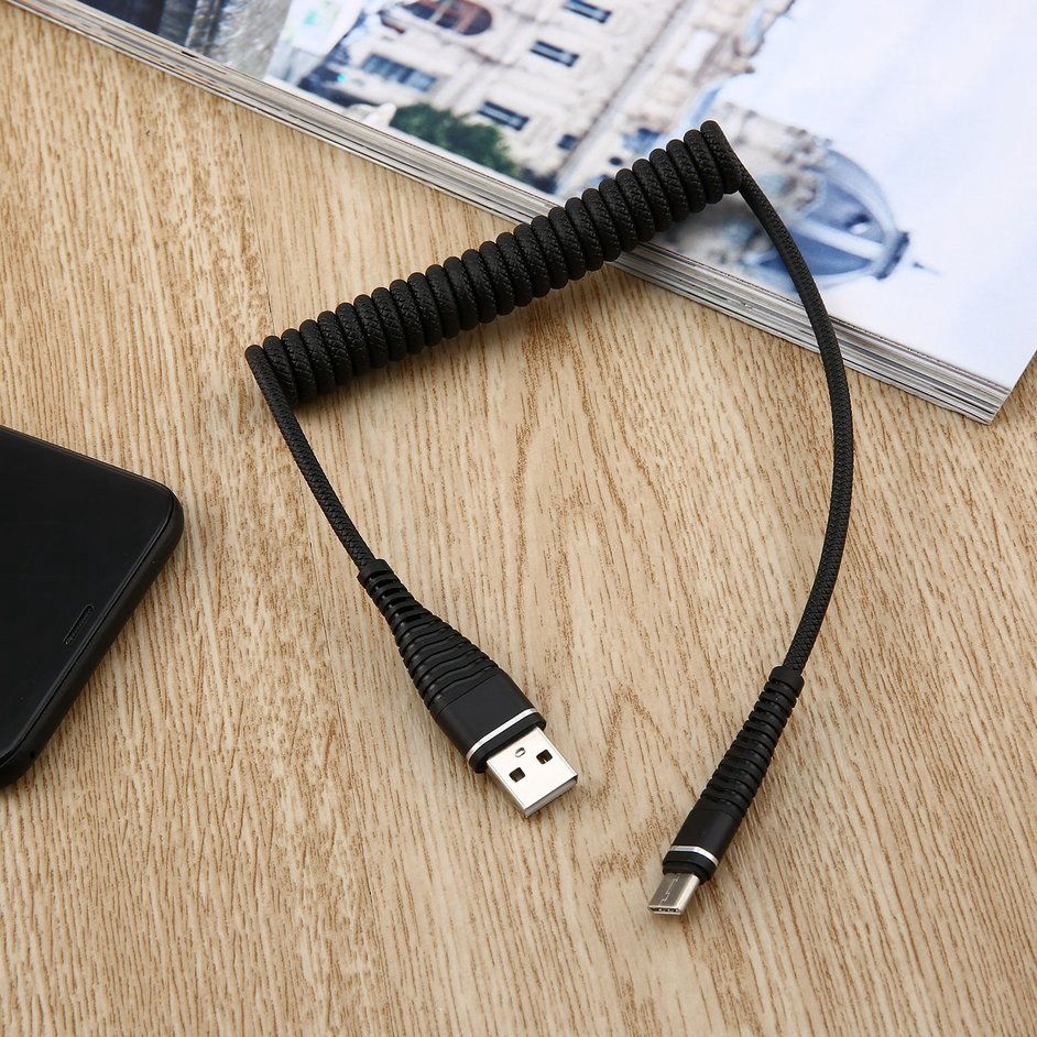 Cáp Sạc Dây Xoắn Chuẩn Usb-C Type C