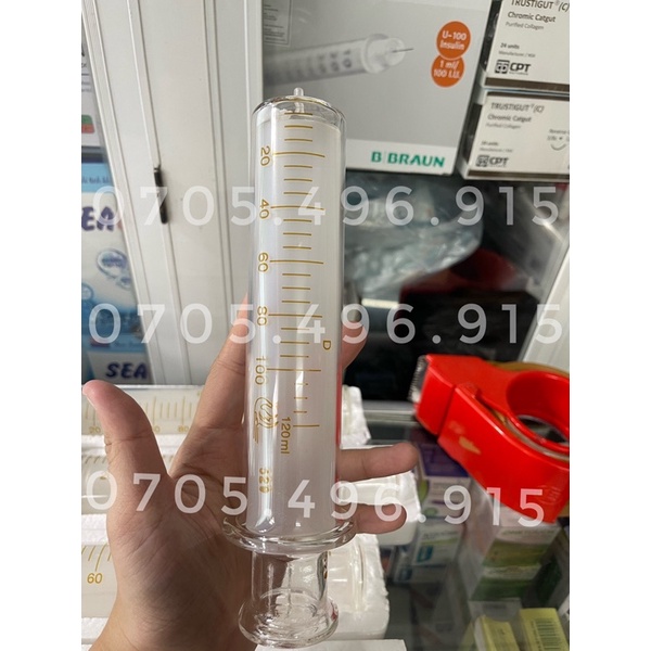 Bơm tiêm chích thuỷ tinh 100cc
