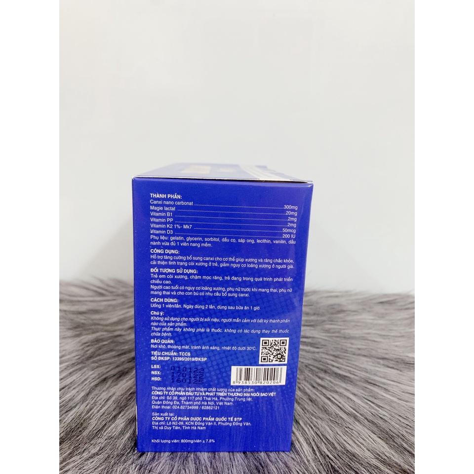 Viên uống bổ sung canxi CALCI NANO MK7 Plus- Hộp 100 viên
