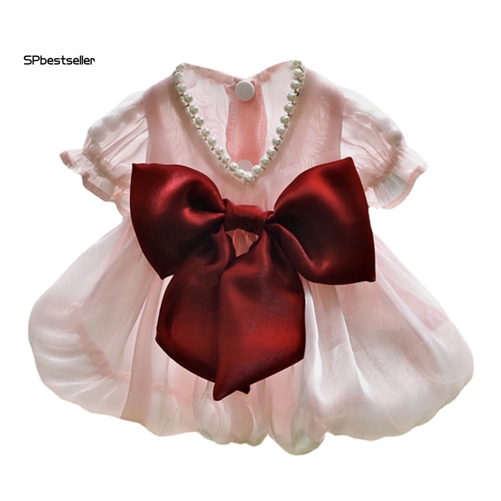 Đầm Chui Đầu Tay Phồng Thời Trang Cho Cún Cưng