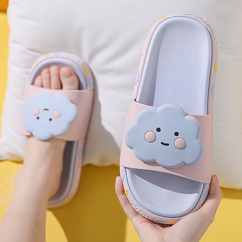 DÉP NỮ QUAI NGANG ĐÍNH HÌNH ĐÁM MÂY, SIÊU MỀM SIÊU ÊM CHÂN, PHONG CÁCH HÀN QUỐC