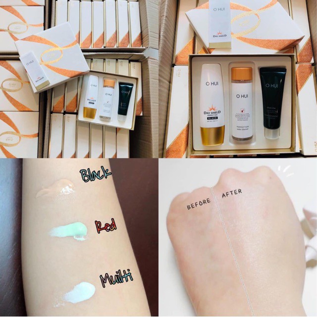 {Hàng chính hãng}  SET Kem chống nắng OHUI Perfect Sun BLack SPF50/PA++++ fullsize