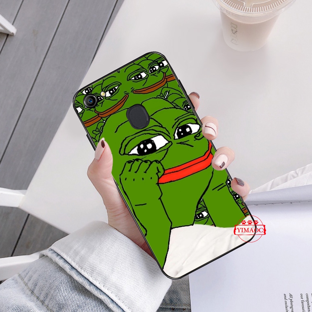 Ốp điện thoại mềm in hình con cóc dễ thương cho OPPO Reno 3 F11 F1 Plus R9 R9S R15 R17 Pro Realme X