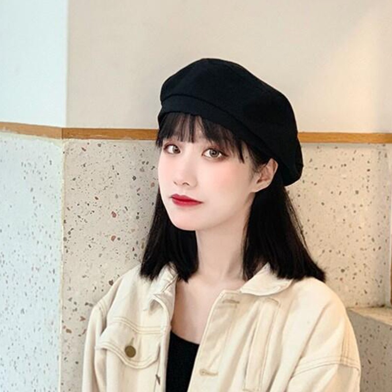 Mũ Beret Denim Thời Trang Mùa Đông Phong Cách Vintage Dành Cho Nữ