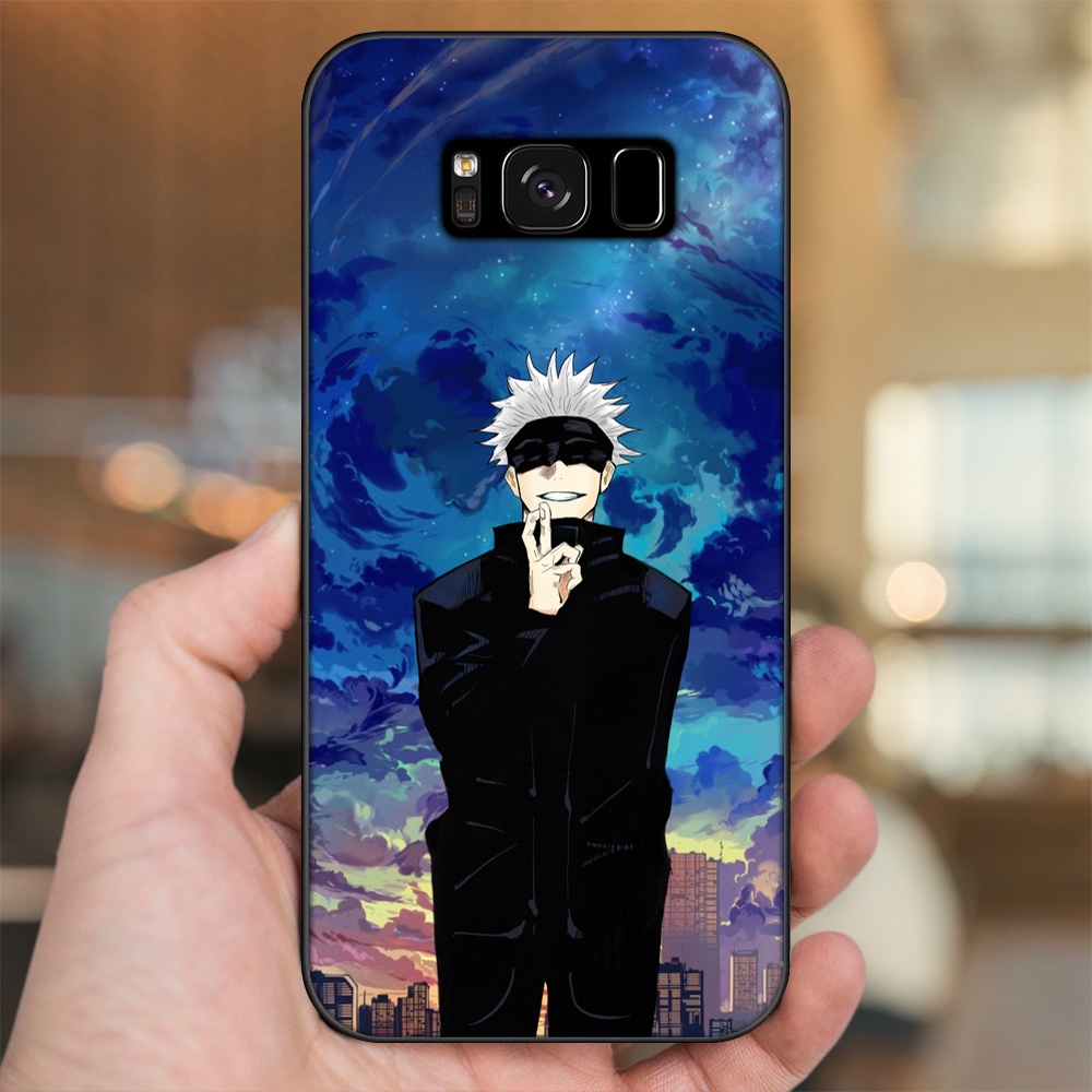 Ốp lưng Samsung S8, S8 Plus viền đen in hình Satoru Jujutsu Kaisen
