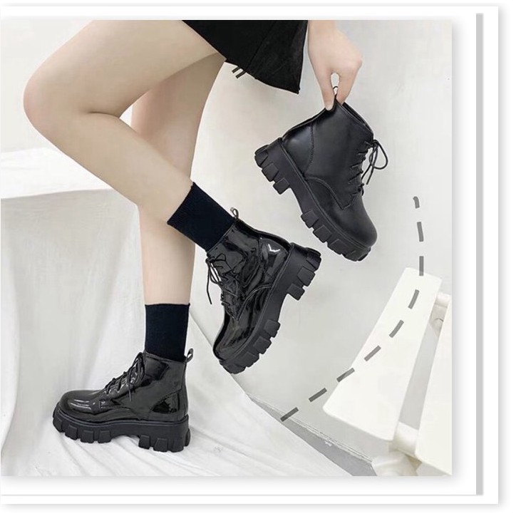 Bốt nữ 💝FREESHIP💝 Giầy boot cổ lửng phong cách hàn P1029 (ảnh thật)